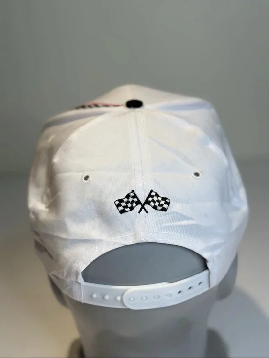 AT&T Business White & Black Racing Patch Cap - Picture 3 of 5